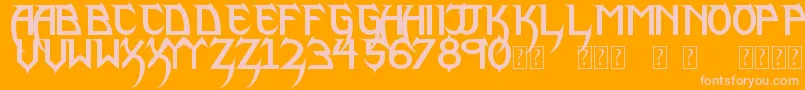 PhantomLordLite Font – Pink Fonts on Orange Background