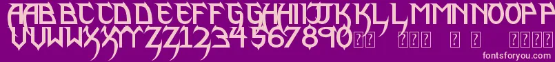 PhantomLordLite Font – Pink Fonts on Purple Background