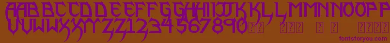 PhantomLordLite Font – Purple Fonts on Brown Background