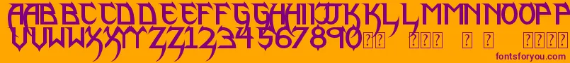 PhantomLordLite Font – Purple Fonts on Orange Background