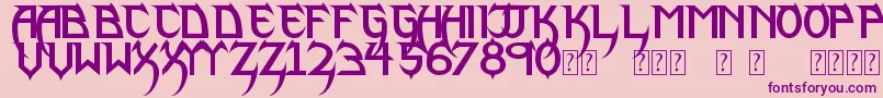 PhantomLordLite Font – Purple Fonts on Pink Background