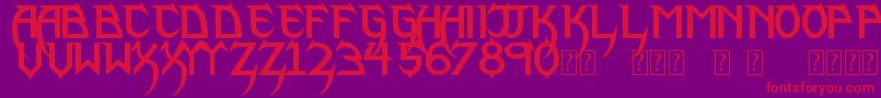 PhantomLordLite Font – Red Fonts on Purple Background
