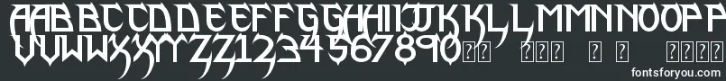 Шрифт PhantomLordLite – белые шрифты на чёрном фоне
