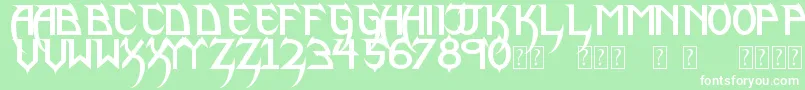PhantomLordLite Font – White Fonts on Green Background