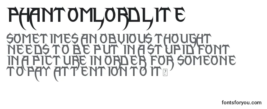 Обзор шрифта PhantomLordLite