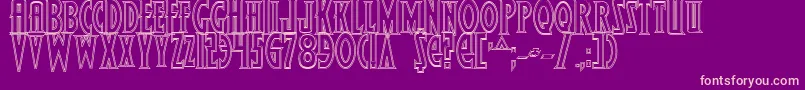 WolfsBaneBoldOutline Font – Pink Fonts on Purple Background