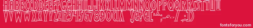 WolfsBaneBoldOutline Font – White Fonts on Red Background