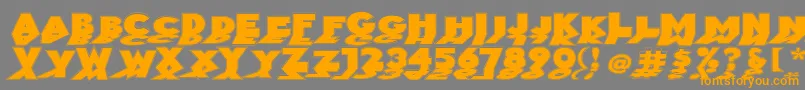 Police Mirrorblackoutline – polices orange sur fond gris