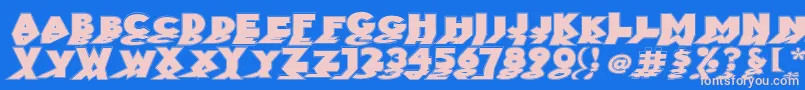 fuente Mirrorblackoutline – Fuentes Rosadas Sobre Fondo Azul
