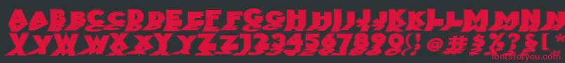 Mirrorblackoutline Font – Red Fonts on Black Background