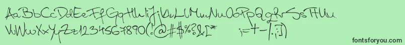 Police AspadesRegular – polices noires sur fond vert