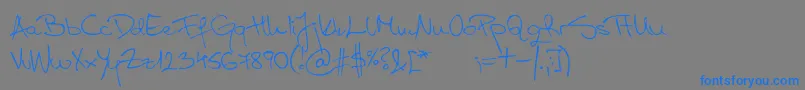 AspadesRegular Font – Blue Fonts on Gray Background