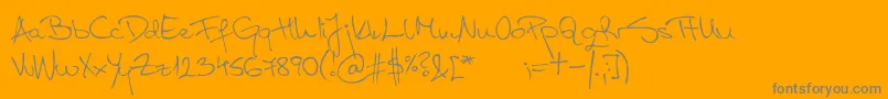 AspadesRegular Font – Gray Fonts on Orange Background