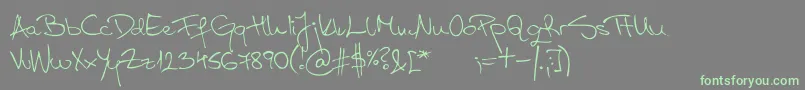 AspadesRegular-fontti – vihreät fontit harmaalla taustalla