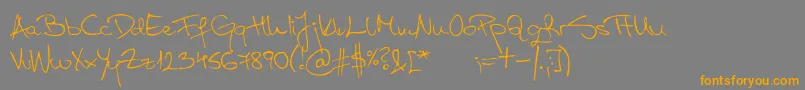 AspadesRegular Font – Orange Fonts on Gray Background