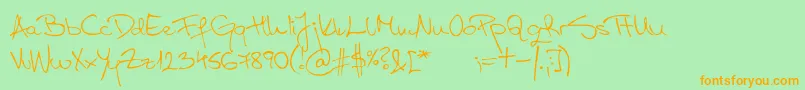 AspadesRegular Font – Orange Fonts on Green Background