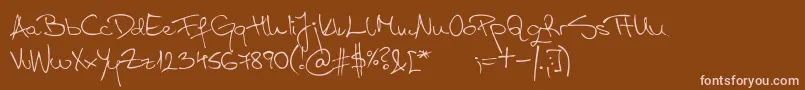 フォントAspadesRegular – 茶色の背景にピンクのフォント