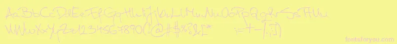 AspadesRegular Font – Pink Fonts on Yellow Background