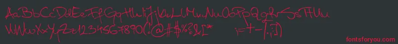 AspadesRegular Font – Red Fonts on Black Background