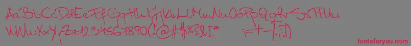 AspadesRegular Font – Red Fonts on Gray Background