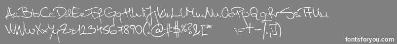 AspadesRegular Font – White Fonts on Gray Background