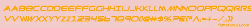 PrometheanBoldItalic Font – Orange Fonts on Pink Background