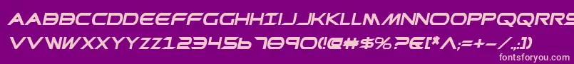 PrometheanBoldItalic-Schriftart – Rosa Schriften auf violettem Hintergrund