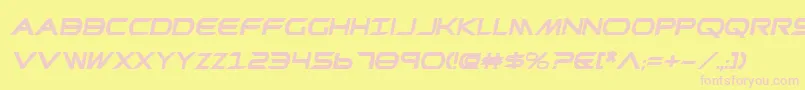 PrometheanBoldItalic Font – Pink Fonts on Yellow Background