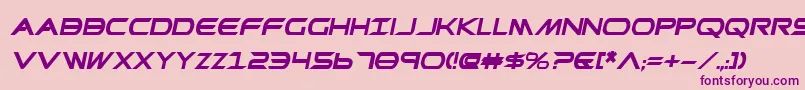 PrometheanBoldItalic-Schriftart – Violette Schriften auf rosa Hintergrund