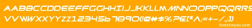 PrometheanBoldItalic Font – White Fonts on Orange Background