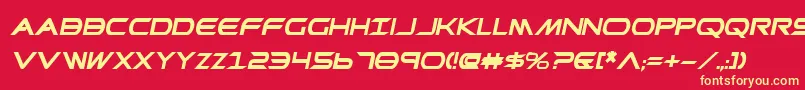 PrometheanBoldItalic Font – Yellow Fonts on Red Background