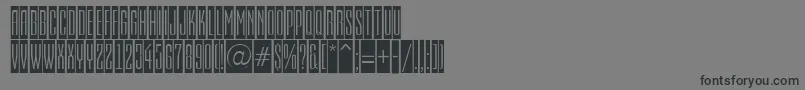 フォントAEmpirialcm – 黒い文字の灰色の背景