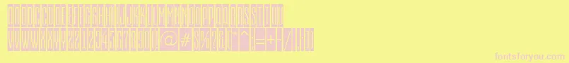 AEmpirialcm Font – Pink Fonts on Yellow Background