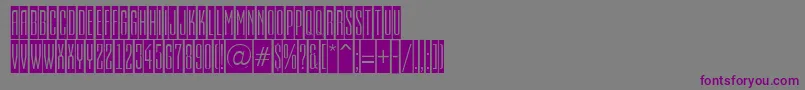 フォントAEmpirialcm – 紫色のフォント、灰色の背景