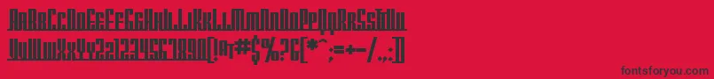 Шрифт SfAmericanaDreamsScUprightBold – чёрные шрифты на красном фоне