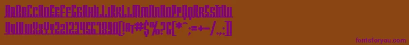 SfAmericanaDreamsScUprightBold Font – Purple Fonts on Brown Background