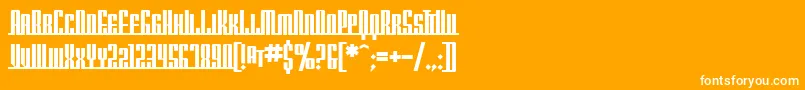 フォントSfAmericanaDreamsScUprightBold – オレンジの背景に白い文字