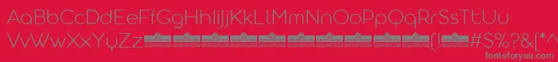 AristotelicaDisplayExtralightTrial Font – Gray Fonts on Red Background