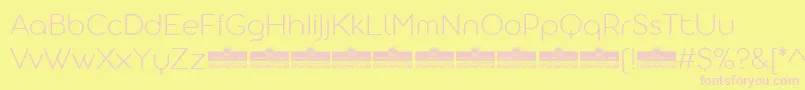 AristotelicaDisplayExtralightTrial Font – Pink Fonts on Yellow Background