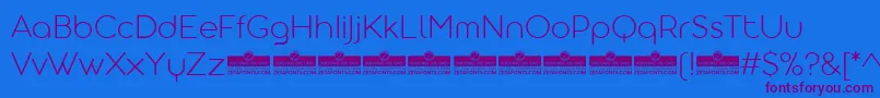 AristotelicaDisplayExtralightTrial Font – Purple Fonts on Blue Background