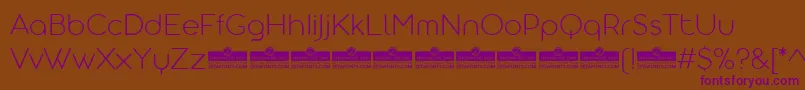 AristotelicaDisplayExtralightTrial Font – Purple Fonts on Brown Background