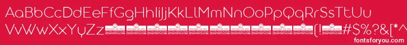 AristotelicaDisplayExtralightTrial Font – White Fonts on Red Background