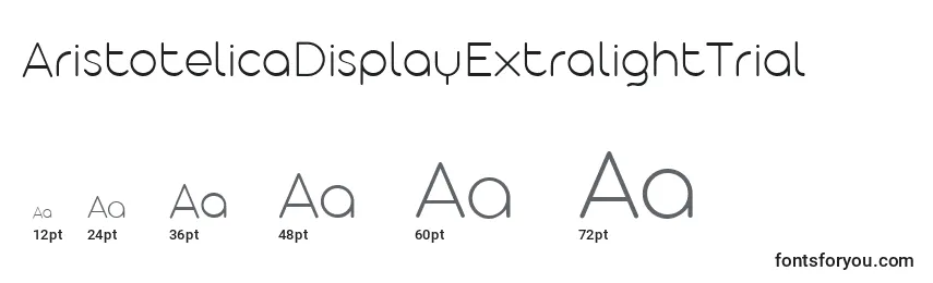 AristotelicaDisplayExtralightTrial Font Sizes