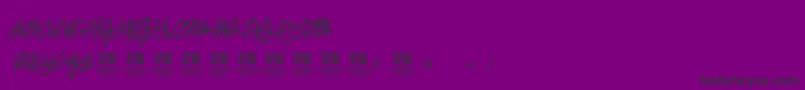 ClovvoPersonalUse-Schriftart – Schwarze Schriften auf violettem Hintergrund