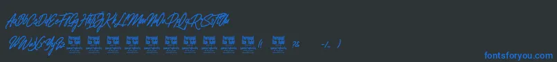 ClovvoPersonalUse Font – Blue Fonts on Black Background