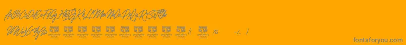 ClovvoPersonalUse Font – Gray Fonts on Orange Background