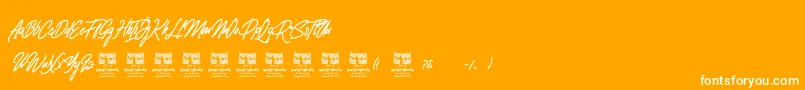 ClovvoPersonalUse Font – White Fonts on Orange Background