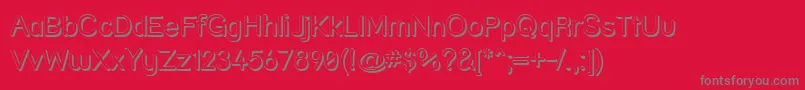 Strshd-Schriftart – Graue Schriften auf rotem Hintergrund