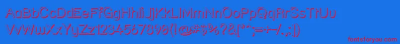 Strshd Font – Red Fonts on Blue Background