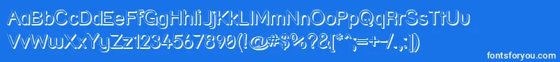 Strshd Font – White Fonts on Blue Background